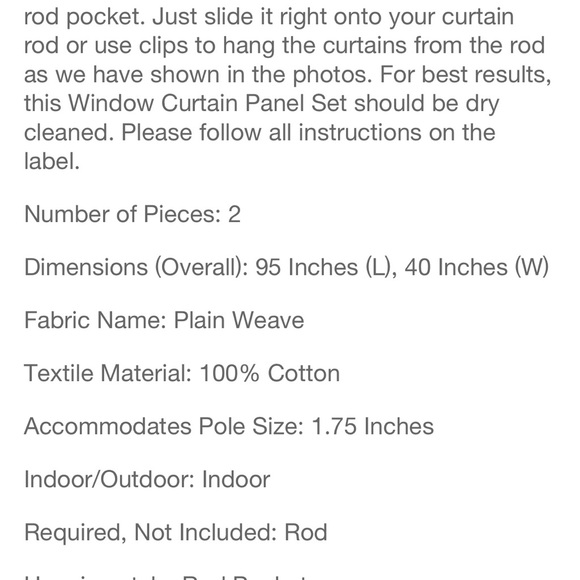 Set of 2 95"x40" Coastal Nantucket Fringe
Window Curtain Panels Lush Décor - Picture 6 of 8